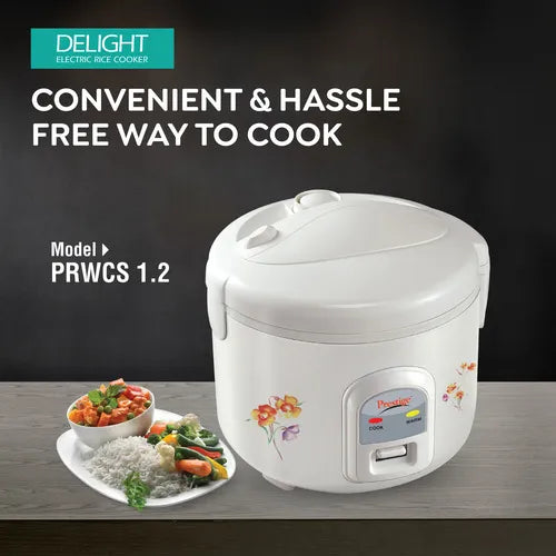 Prestige Delight Electric Rice Cooker - PRWCS 1.2 (1.2L Closed Type)