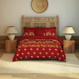 SPACES RANGANA GOLD DOUBLE BEDSHEET