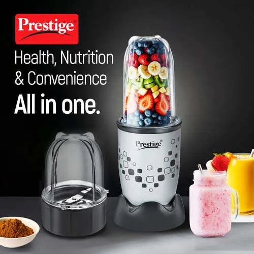 Prestige 350 Watts Nutri-Mix 2.0 Mixer Grinder with 2 Jars |Compact Design| Multipurpose Jars |Inter-Lock System| Sipper Lids