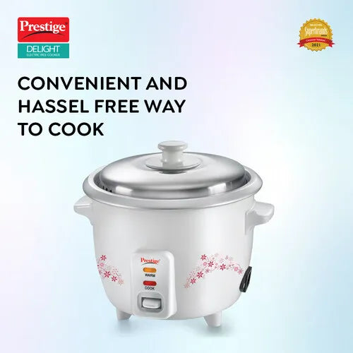 Prestige Delight PRWO Rice Cooker with Close Fit Lid (Off-white)