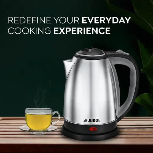 Judge by Prestige 1.5 Litres Electric Kettle JEA 313 | Stainless Steel Lid| Automatic Cut Off | Power Indicator |Swivel Base