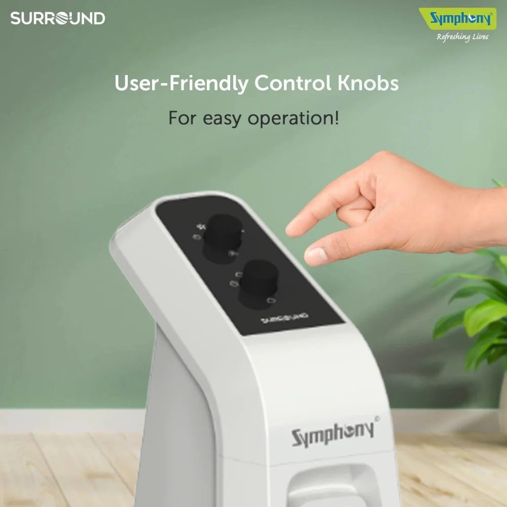 Surround Bladeless Tower Fan with Knob Control