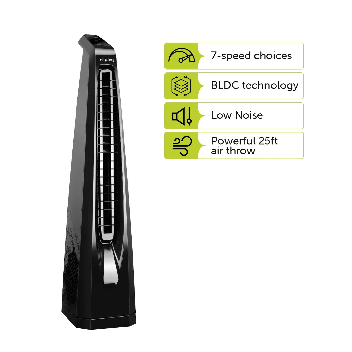 Surround - B Low Noise Bladeless Tower Fan powered by BLDC
