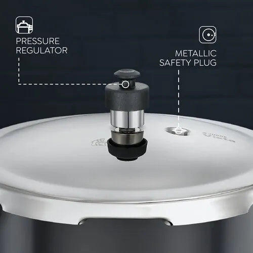Judge by Prestige 5L Vista Hard Anodised DUO Pressure Cooker (Outer Lid)|Sturdy Handles |Gas & Induction Compatible | Gasket Release System