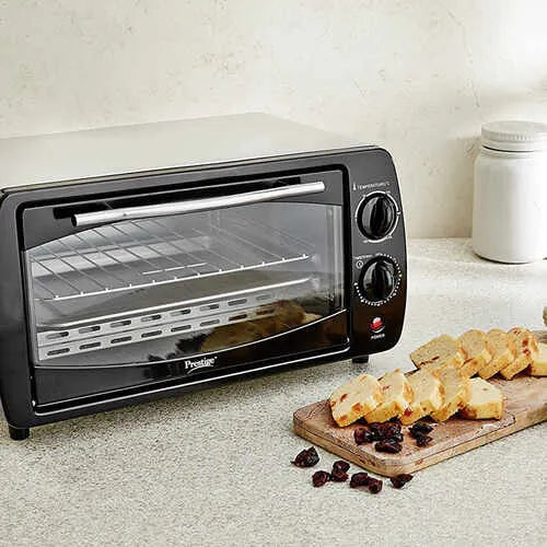 Prestige POTG 9 PC Oven Toaster Griller 9 L with Two-high Efficiency Quartz Heaters (Black)