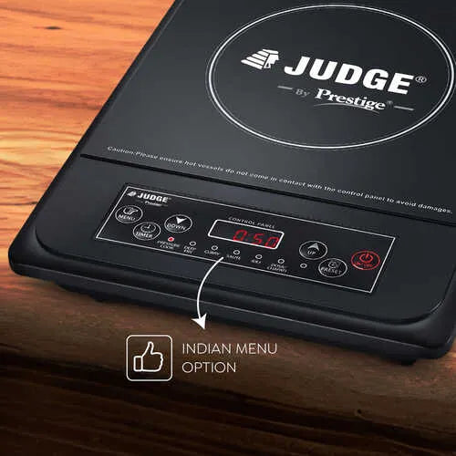 Judge by Prestige 1200 Watts Optima Induction Cooktop |Multiple Indian Menu Options | Timer Function
