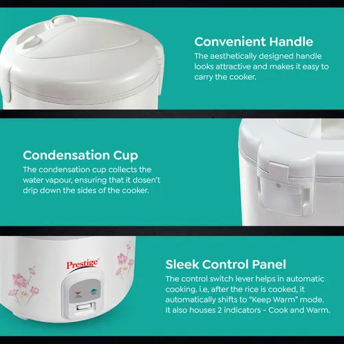 Prestige Delight Electric Rice Cooker - PRWCS 1.8 (1.8L Closed Type)