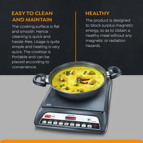 Prestige PIC 20 NEO Induction Cooktop 1600W|Indian Menu Options| Automatic Voltage Regulator| Timer with user pre-set