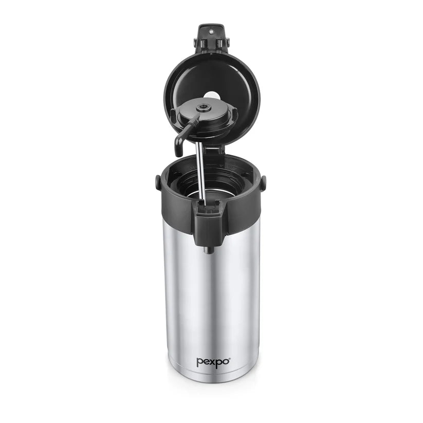 Pexpo AquaPort Double Walled Vacuum Insulated -Coffee/Tea Carafe Heat & Cold Retention 2500ML