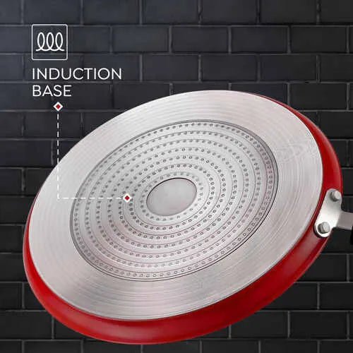 Judge by Prestige 25cm Deluxe Non-Stick Tawa | Sturdy Handles |Gas & Induction Compatible