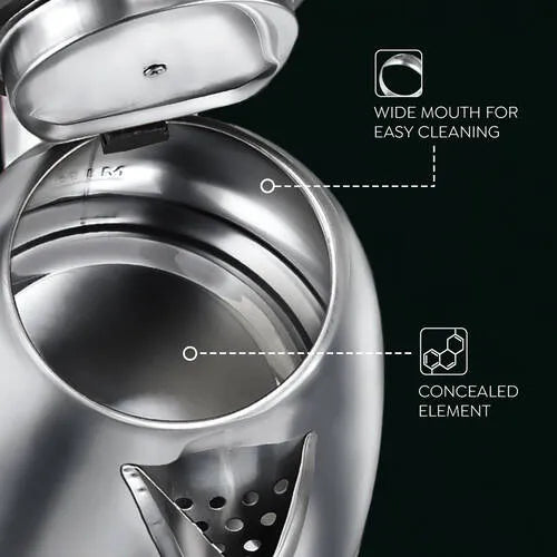 Judge by Prestige 1.5 Litres Electric Kettle JEA 313 | Stainless Steel Lid| Automatic Cut Off | Power Indicator |Swivel Base