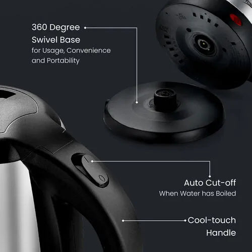 Prestige PKOSS Stainless Steel Electric Kettle 1500W (Silver)