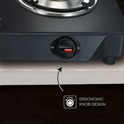 Judge by Prestige 2 Burner Deluxe Glasstop Gas Stove | High-efficiency Tri-pin Brass Burners | Spill Proof Design | 2 years Warranty