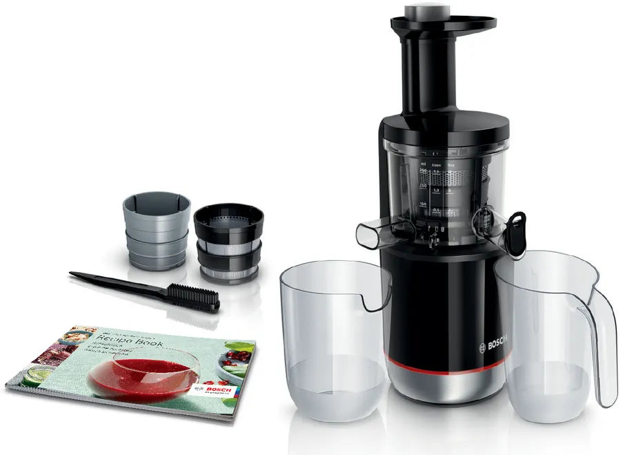 Slow juicer VitaExtract 150 W Black, Brushed stainless steel MESM731MIN