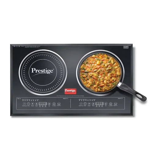 Prestige Double Induction Cooktop PDIC 3.0 - 2000 Watts | Indian Menu Option | 1 year Warranty