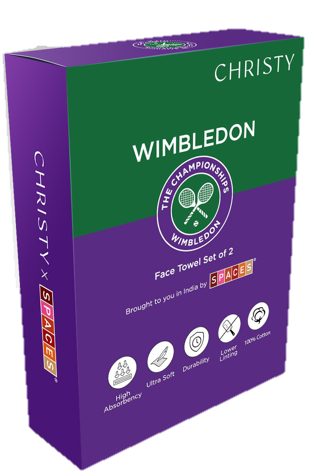 SPACES WIMBELDON FACE TOWEL SET OF 2