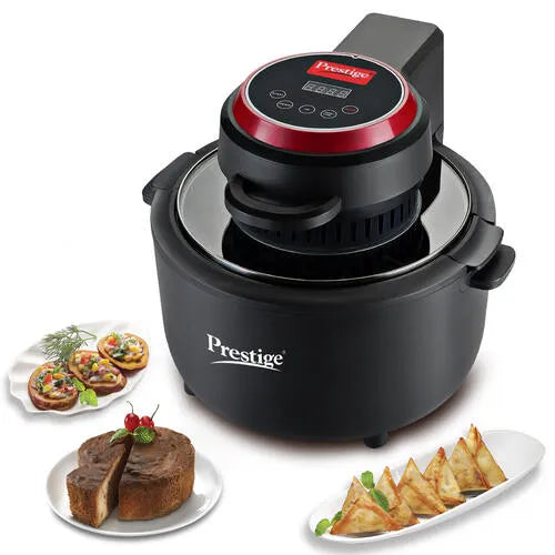 Prestige Multi-Chef All-in-One Air Fryer |80% less Oil Consumption|6.5L Capacity |1200 Watts Power |Airfry, Oven, Toast, Grill |See Through Lid |Advance Digital Display |Even Heat Distribution |Black