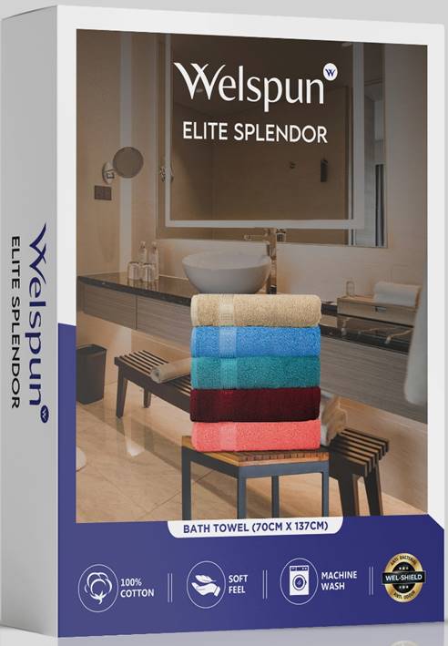 WELSPUN ELITE SPLENDOR FACE TOWEL SET OF 3