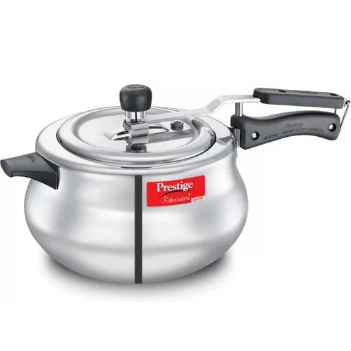 Prestige Nakshatra Plus Svachh Aluminium Spillage Control Handi Pressure Cooker (Silver)