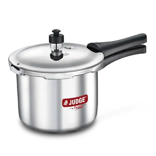 Judge by Prestige 3L Classic Stainless Steel Pressure Cooker (Outer Lid, Stainless Steel) |Sturdy Handles |Gas & Induction Compatible