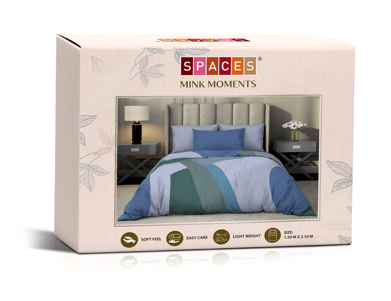 SPACES MINK MOMENTS SINGLE BED BLANKET