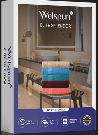 WELSPUN ELITE SPLENDOR TOWELS (BT/HT/FT) (SET OF 3)