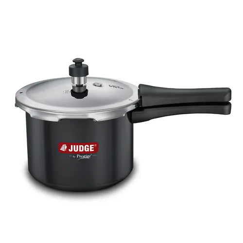 Judge by Prestige 3L Vista Hard Anodised DUO Pressure Cooker (Outer Lid)|Sturdy Handles |Gas & Induction Compatible | Gasket Release System