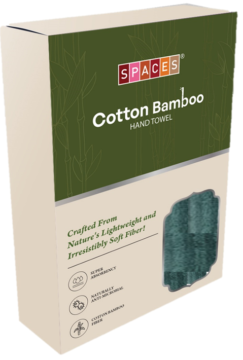 SPACES COTTON BAMBOO HAND TOWEL SET OF 2