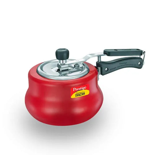 Prestige Nakshatra Duo Plus Svachh Aluminium Spillage Control Pressure Cooker, (Red)
