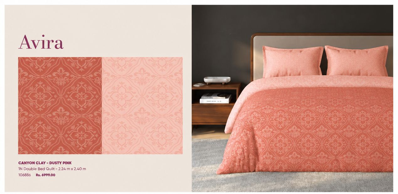SPACES AVIRA DOUBLE BED QUILT
