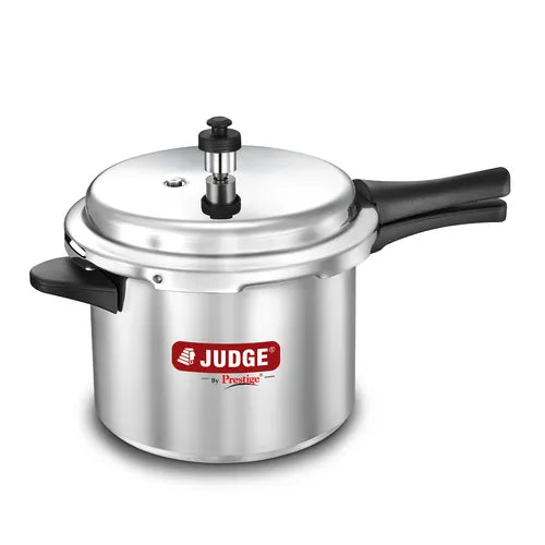 Judge by Prestige 5L Basic Pressure Cooker (Outer Lid, Aluminium)|Sturdy Handles |Gasket Release System